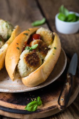 Masada vejetaryen köfteli sandviç