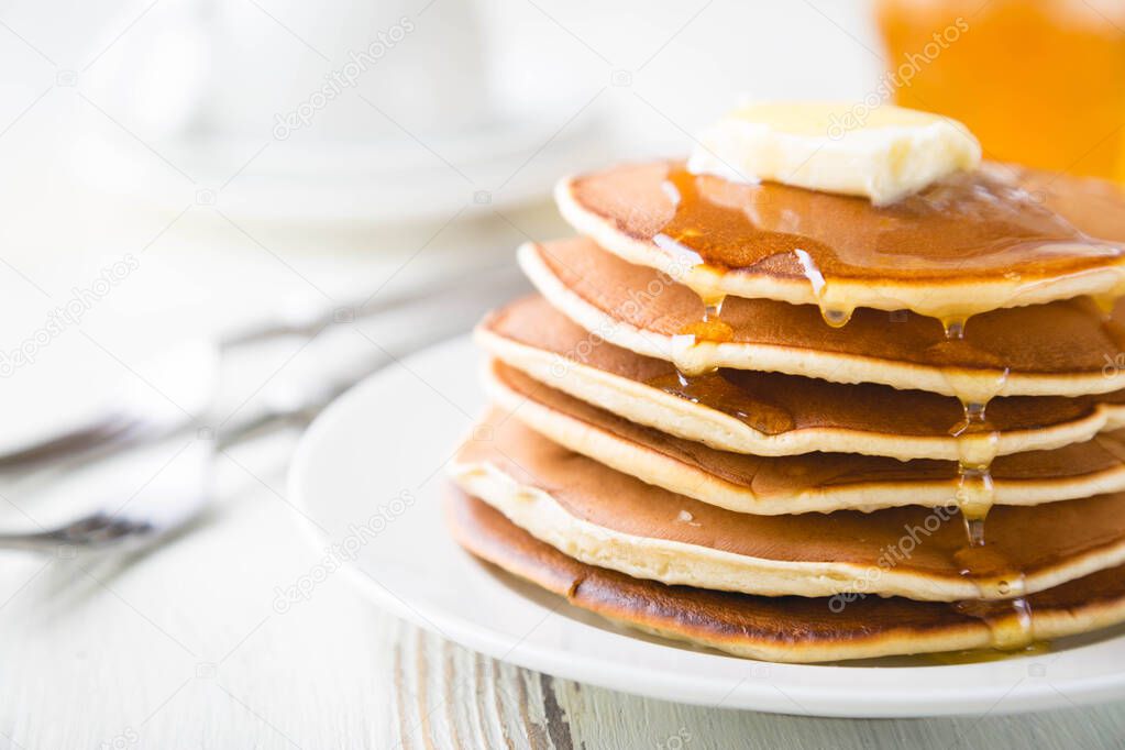 Pancakes with Butter and Honey