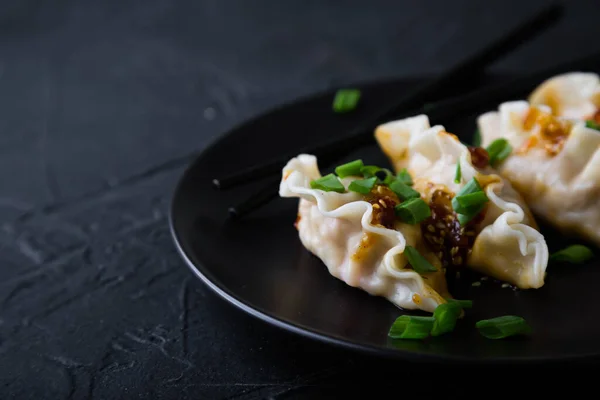 Gnocchi Pesce Con Sesamo Salsa — Foto Stock