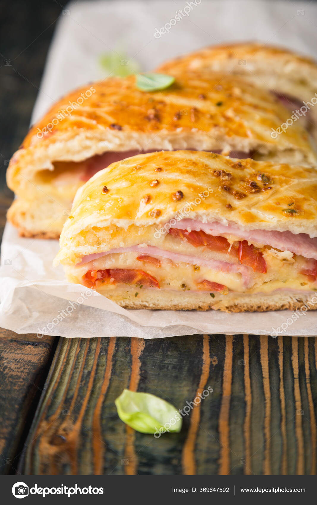 Napoli Ekmeği Peynir Jambonlu Ekmek — Stok Foto © rus7 369647592