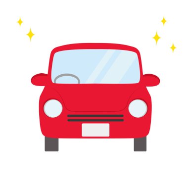 Parlak yeni bir arabanın çizimi.