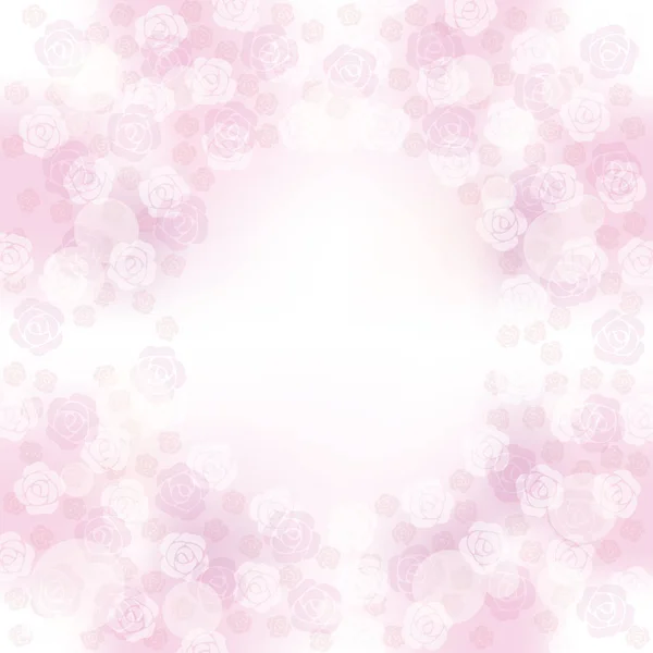 Illustration of gradient background with scattered roses. — 스톡 벡터