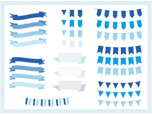 Illustration de guirlande sertie de bleu clair à partir de bleu pâle . — Image vectorielle