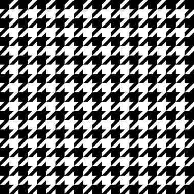 Siyah ve beyaz houndstooth deseninin vektör görüntüsü.