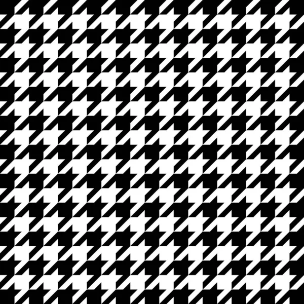 Siyah ve beyaz houndstooth deseninin vektör görüntüsü.