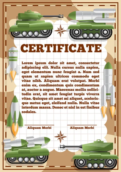 Certificat pour enfants . — Image vectorielle