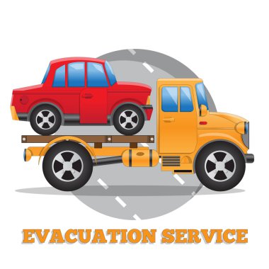 Evacuation car. clipart