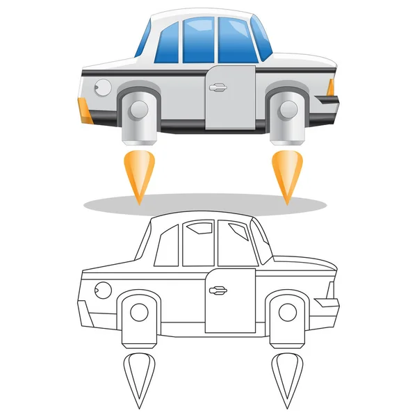 Futuristic car. — Stock Vector