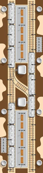 Metro Blick Von Oben Vektorillustration — Stockvektor