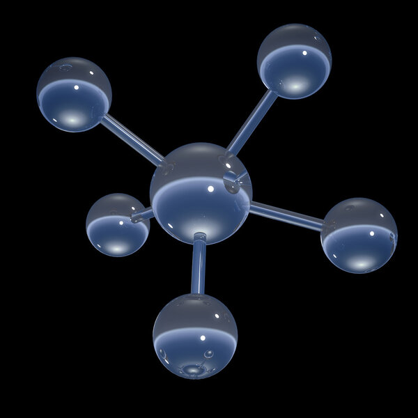 Abstract molecule - 3D illustration