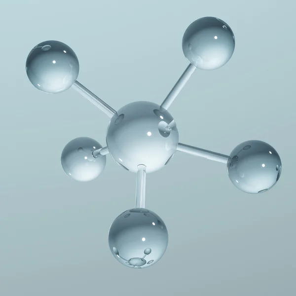 Molécula abstrata - ilustração 3D — Fotografia de Stock