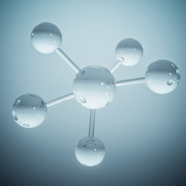 Abstract molecule - 3D illustration