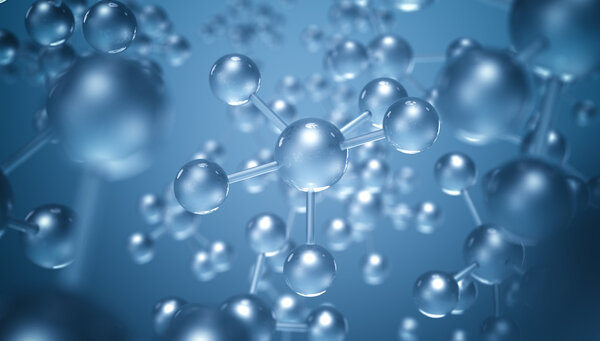 Abstract molecule background - 3D illustration