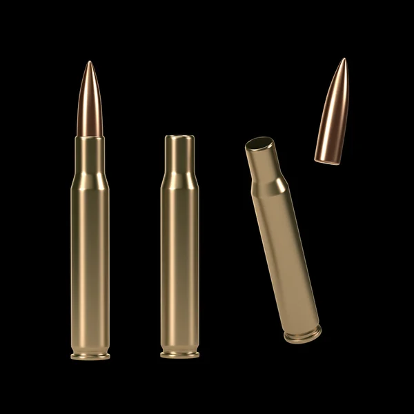 Bullet Shell - Ilustración 3D —  Fotos de Stock