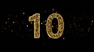 Lüks Altın Parıltı Numara 10 - 3D Parıldayan Parıltı