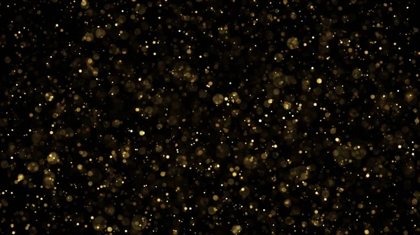 Fondo de Navidad Golden Glitters - 3D renderizado Brillantes chispas — Foto de Stock