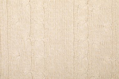 Bej melanj kablo örgü kumaş desenli arka plan 