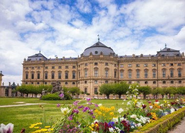 Wurzburg Konutu Güney Bahçesi Franconia Bavyera Almanya