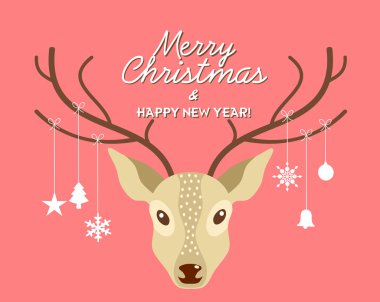 Noel geyiği illüstrasyon