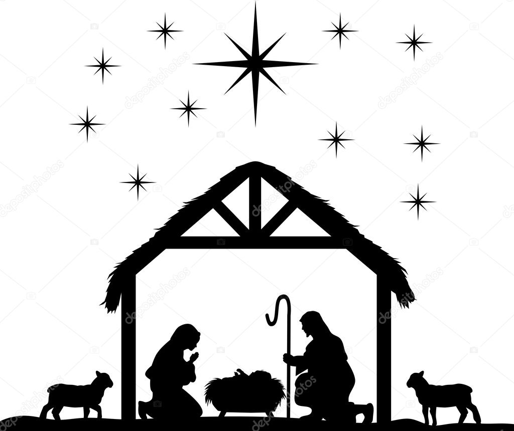 Nativity Scene Silhouettes