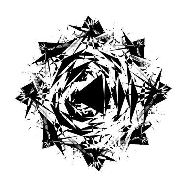 siyah-beyaz psychedelic sanat arka plan. vektör Hüseyin