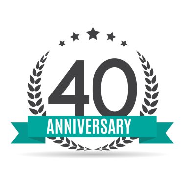 Şablonu Logo 40 yıl yıldönümü vektör çizim