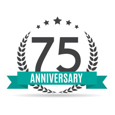 Şablonu Logo 75 yıl yıldönümü vektör çizim