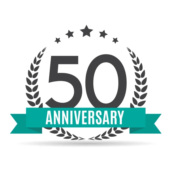 Illustrazione vettoriale del logo del modello 50 anni — Vettoriale Stock