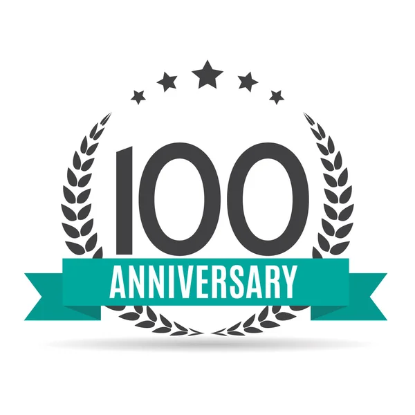 テンプレート ロゴ 100 年周年記念ベクトル図 — ストックベクタ
