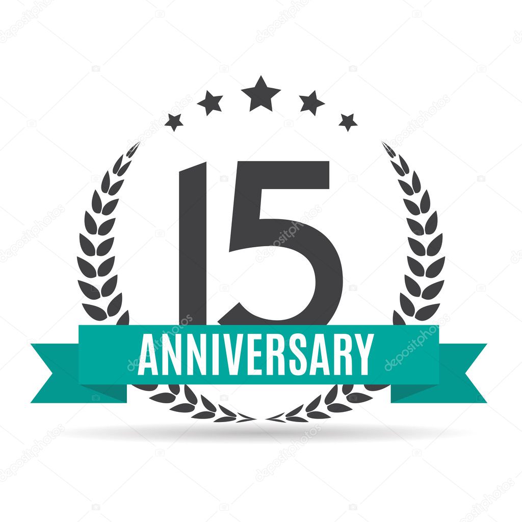 Template Logo 15 Years Anniversary Vector Illustration