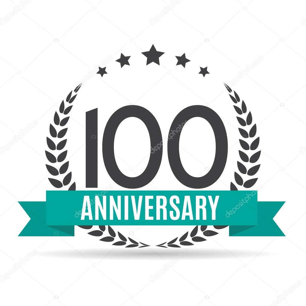 Template Logo 100 Years Anniversary Vector Illustration