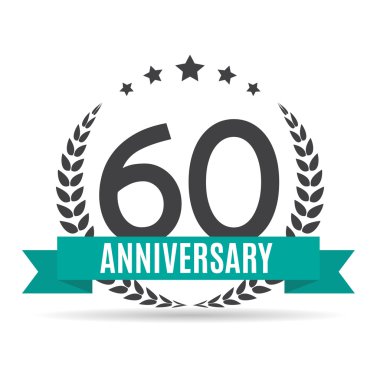Şablon 60 yıl yıldönümü vektör çizim