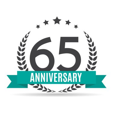Şablon 65 yıl yıldönümü vektör çizim