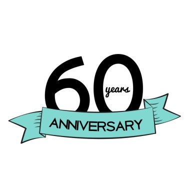 Şablonu Logo 60 yıl yıldönümü vektör çizim