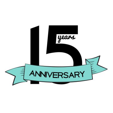 Şablonu Logo 15 yıl yıldönümü vektör çizim