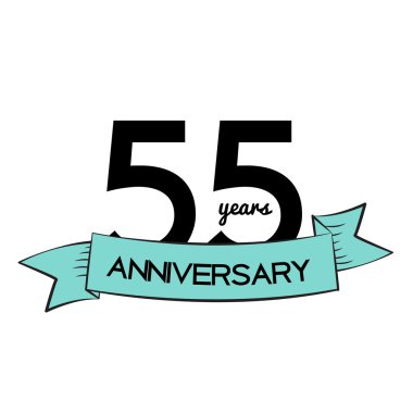 Şablonu Logo 55 yıl yıldönümü vektör çizim