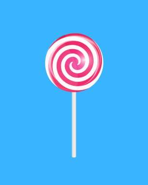 Gerçekçi tatlı lolipop şeker arka plan. Vektör çizim