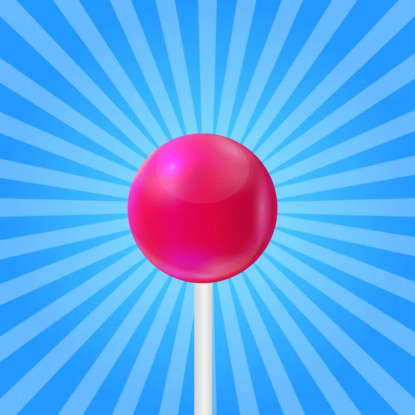 Realistic Sweet Lollipop Candy Background. Vector Illustration — Stock vektor