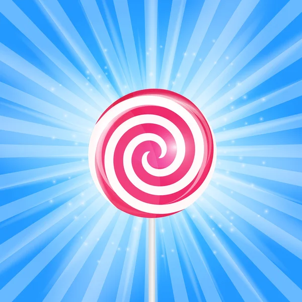 Realistic Sweet Lollipop Candy Background. Vector Illustration — Stock Vector