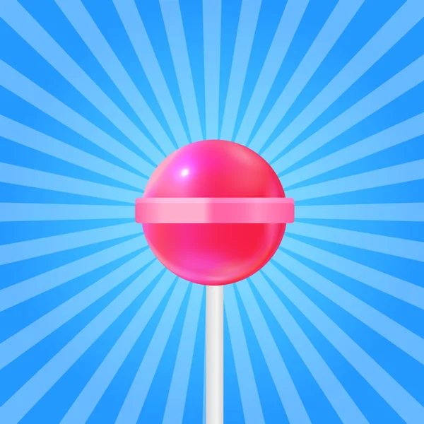 Realistic Sweet Lollipop Candy Background. Vector Illustration — Stock Vector