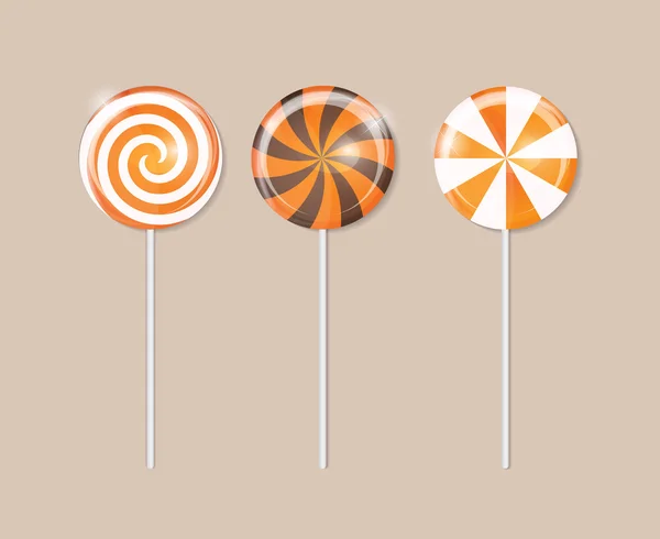 Realistische zoete Lollipop Candy achtergrond. Vectorillustratie — Stockvector