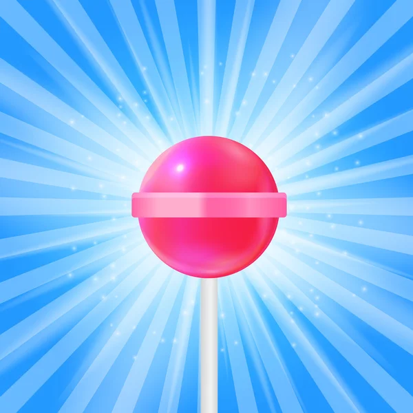 Realistische zoete Lollipop Candy achtergrond. Vectorillustratie — Stockvector