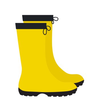 Yalıtılmış lastik çizmeler simge vektör çizim