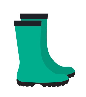 Yalıtılmış lastik çizmeler simge vektör çizim