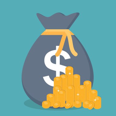 Altın sikke simge işareti İş Finans Para kavramı vektör Hüseyin