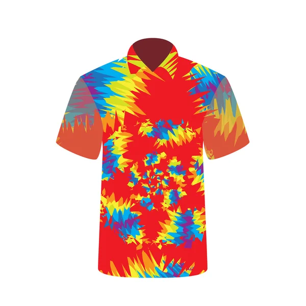 Барвиста футболка, що зображує абстрактну психоделіку. Векторні ілюстрації — стоковий вектор