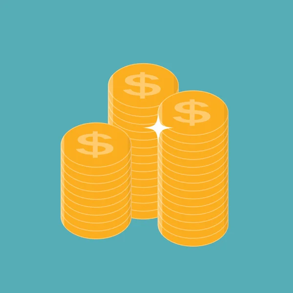 Monnaies d'or Icône Signer Business Finance Money Concept Vector Illu — Image vectorielle