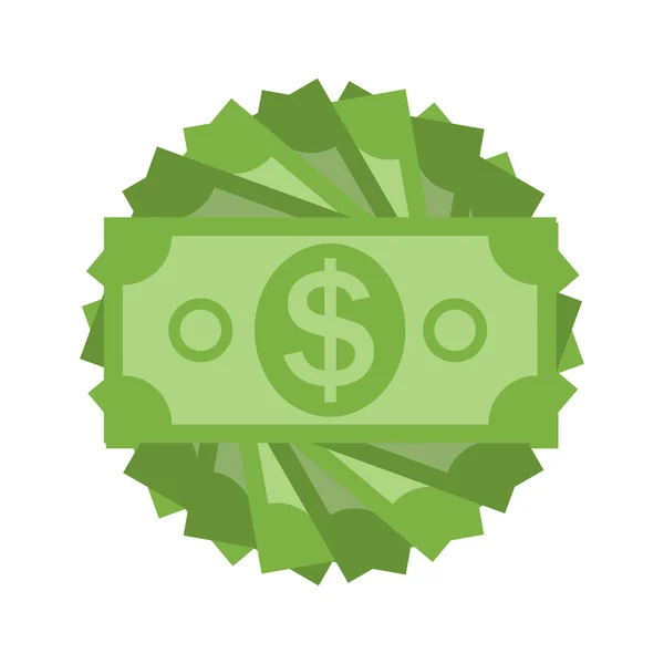 Nam Dolar stos papieru banknotów ikona znak Biznes Finanse Mone — Wektor stockowy