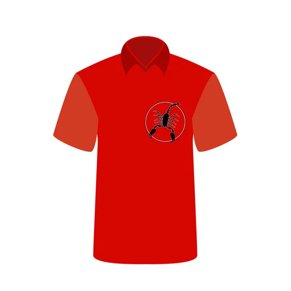 T-Shirt mit dem Bild des Skorpions. Vektorillustration. — Stockvektor