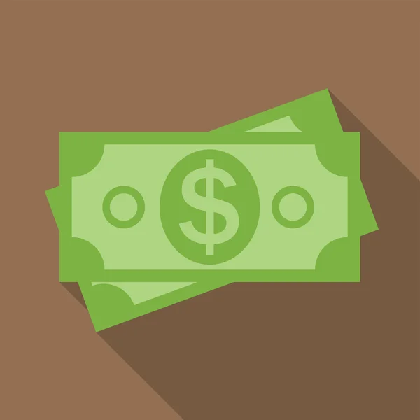 Ons Dollar stapel papieren bankbiljetten pictogram teken Business Finance Mone — Stockvector